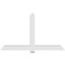 Ekena Millwork Eugene Architectural Grade PVC Gable Bracket, 84"W x 49"H x 4"D x 6"F, 14/12 Pitch GBP084X49X0406EUG00 - alternate 3